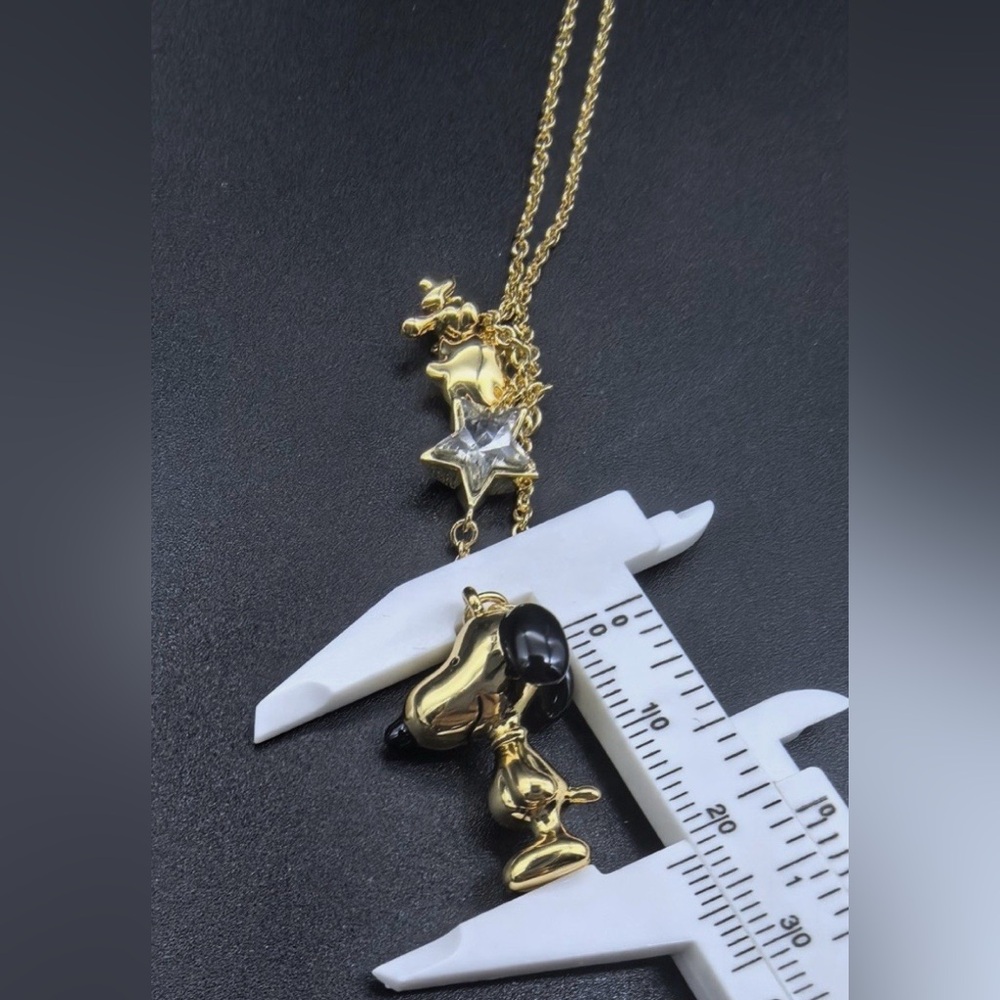 Coach X Peanuts Snoopy And Woodstock Long Necklace - Picture 5 of 9